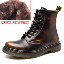 Load image into Gallery viewer, 2019 New Men Boots For Martin Boots Genuine Leather Dr Motocycle Boots Warm Ankle Boots Winter Shoes Men Shoes Plus Size 47 48